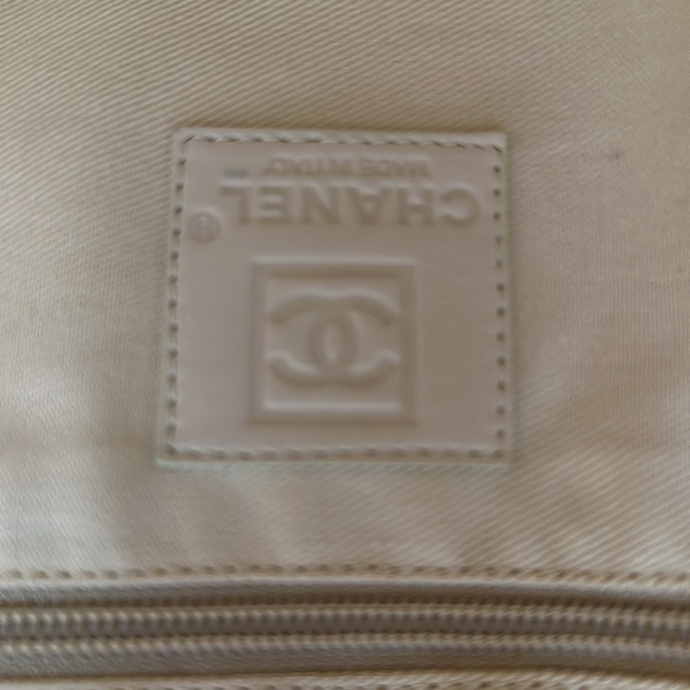AUTHENTIC CHANEL Sport Ligne Canvas Tote - Picture 7 of 8